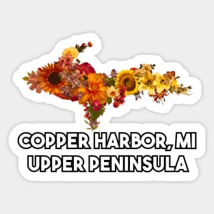 Floral Copper Harbor UP Logo Sticker